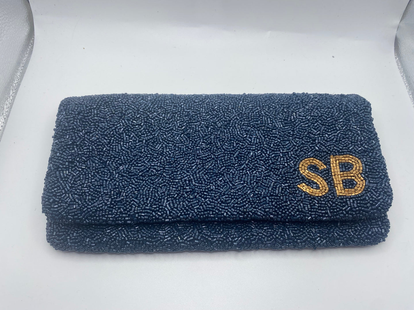 Beaded Foldover Clutch